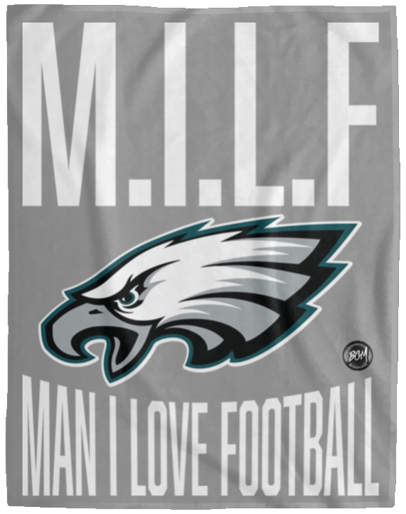 M.I.L.F | Man I Love Football Cozy Plush Blanket - 60x80| www.BleedGreenMafia.com