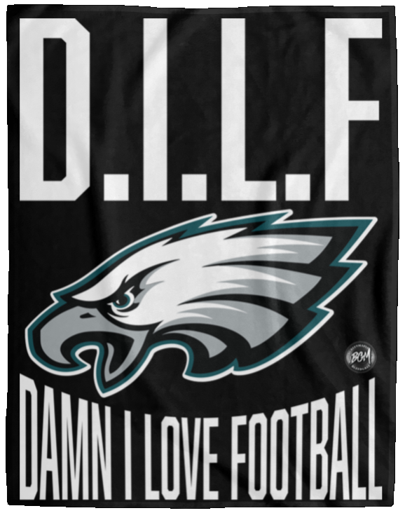 D.I.L.F | Damn I Love Football Cozy Plush Blanket - 60x80 | www.BleedGreenMafia.com
